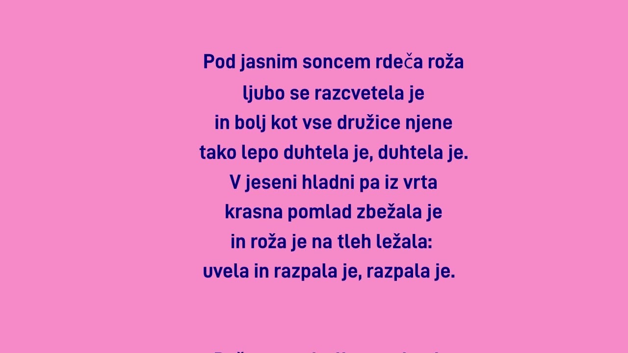 Pod jasnim nebom roža rdeča
