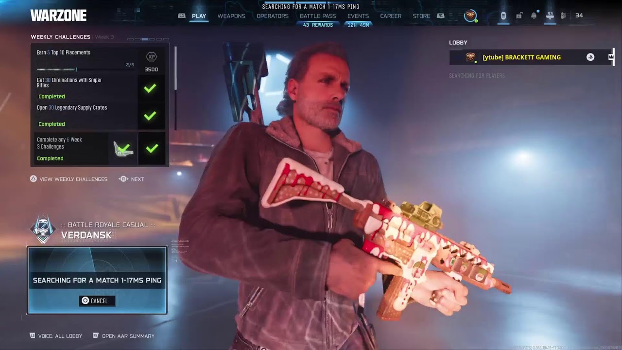 BRACKETT GAMING BLACK ops7 pt96