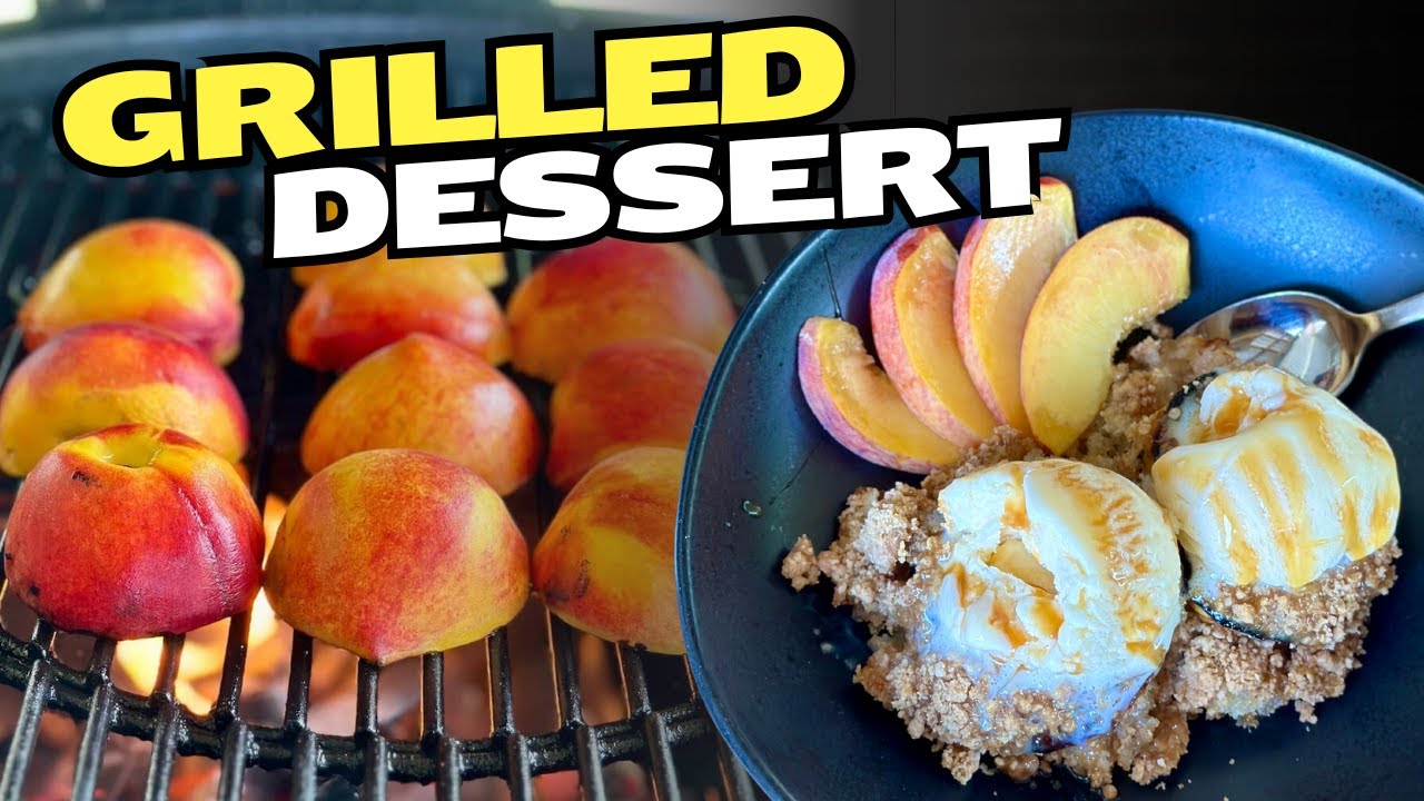 One of the BEST Grilled Desserts We've EVER MADE - Grilled Peach Cobbler with Grilled FRESH PEACHES!
