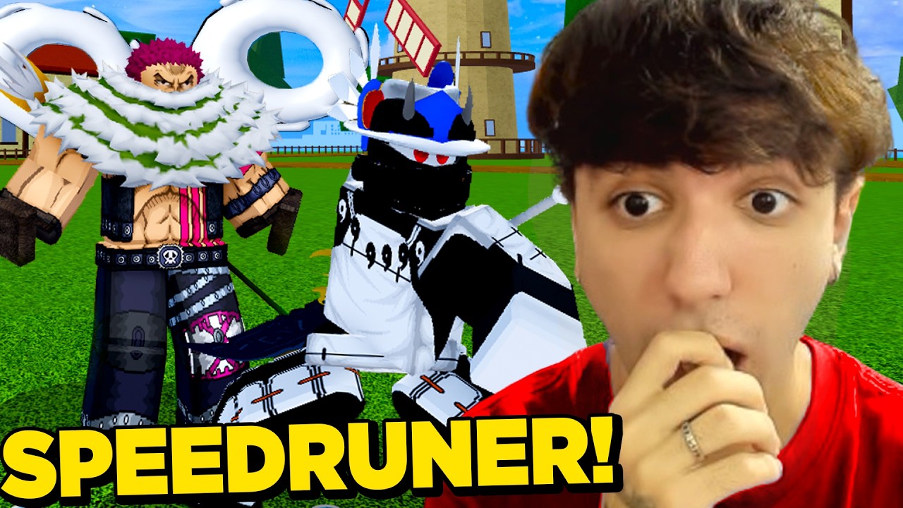 SPEEDRUNNER VS CAÇADORES NO BLOX FRUITS 2025!