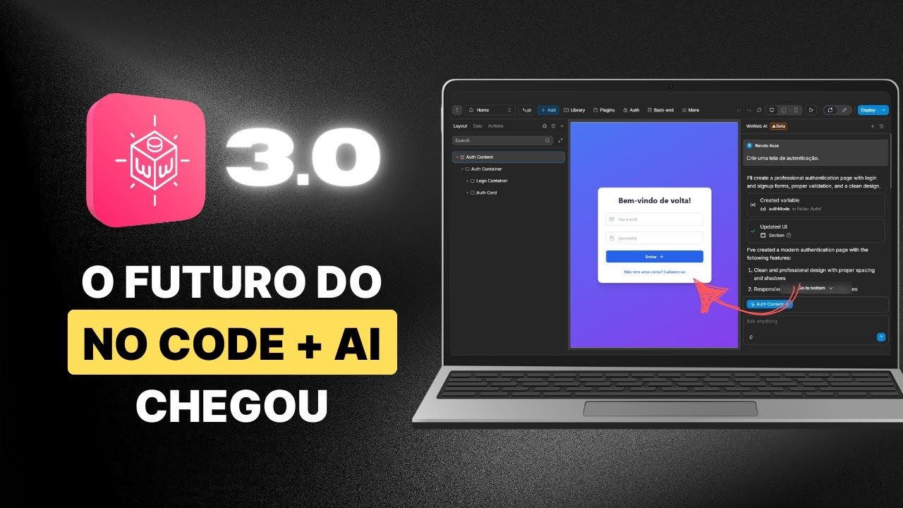 Lançamento Oficial WeWeb 3.0 (IMPRESSIONANTE!!!)