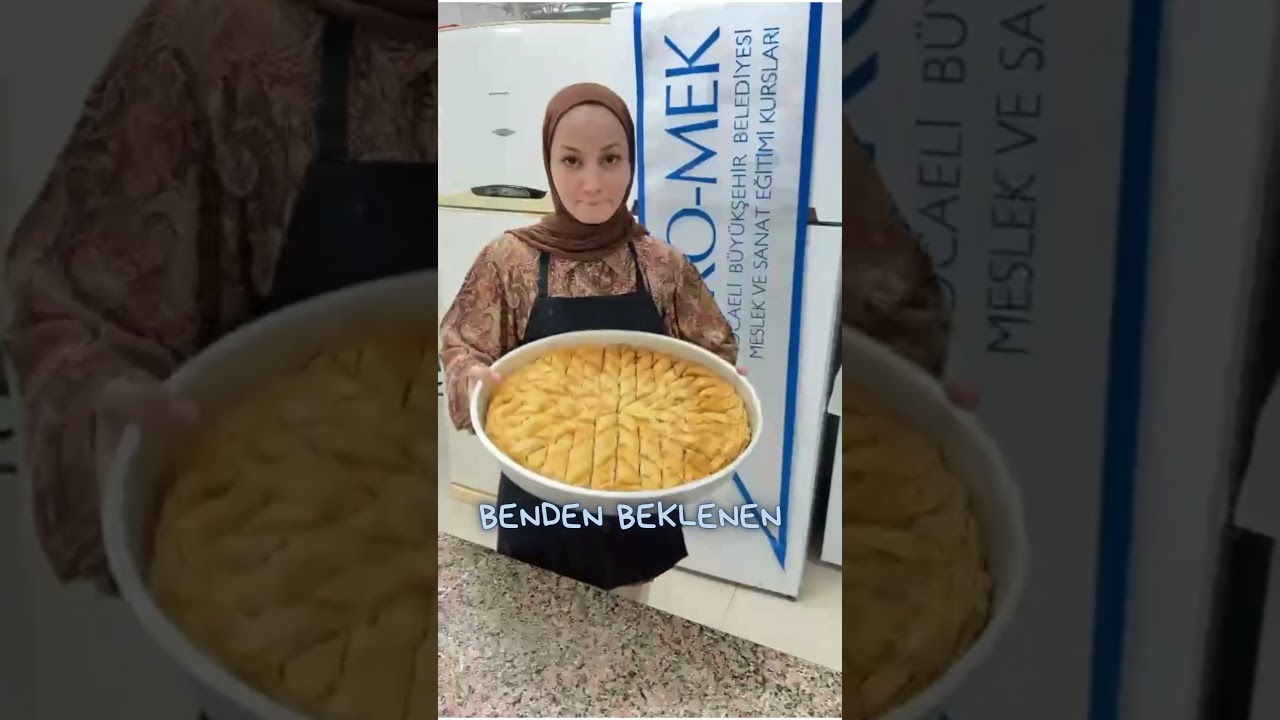 KO-MEK Pastacılık Kursiyeriyim deyince benden beklenen..😅 #komekmedya #halk&uuml;niversitesi #baklava