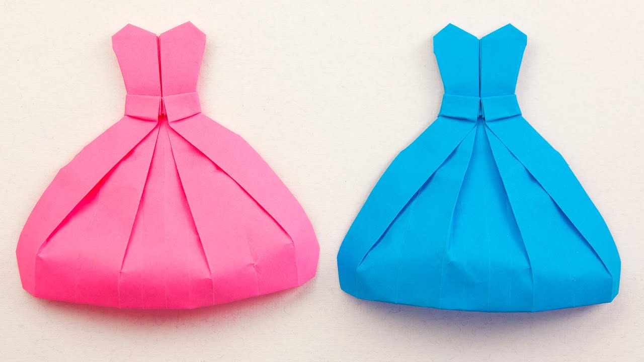 Оригами Платье | Красивое платье оригами | Origami bride dress | Origami Dress DIY