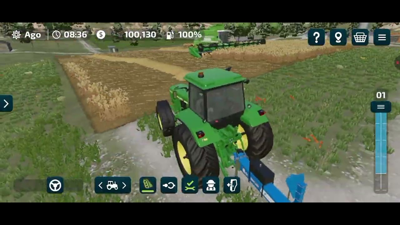 Plantação com sucesso eu cacei brinquedo no FS 23 time-lapse