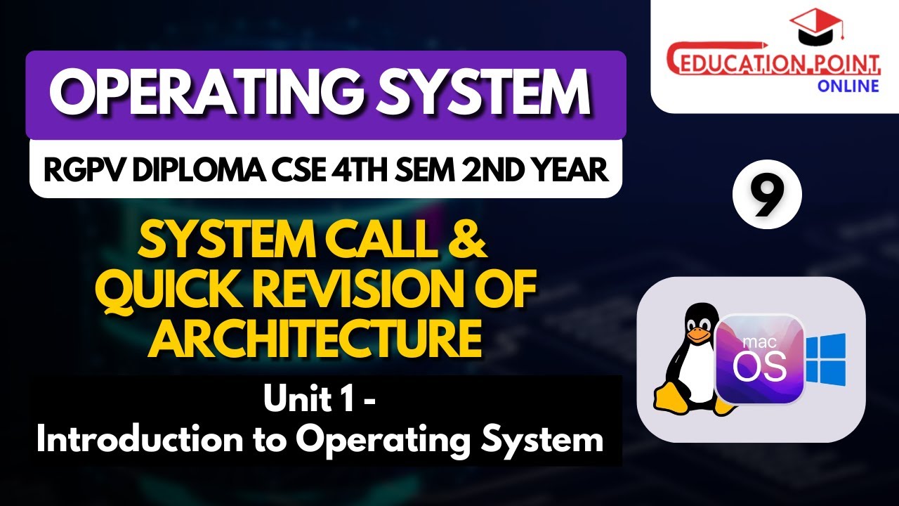 System Call & Quick Revision of Architecture | Operating Systems RGPV Diploma CSE/IT 4th Sem 2nd Yr