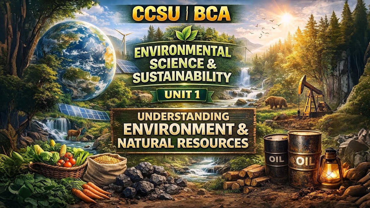 CCSU | BCA | EVS  | Unit 1 Understanding Environment & Natural Resources