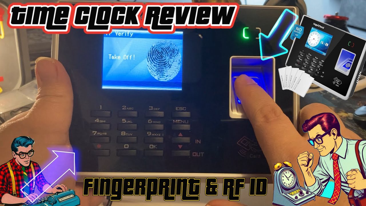 Time clock Review Small Business HapAttend Fingerprint Biometric No Monthly Fees H2-N SMB