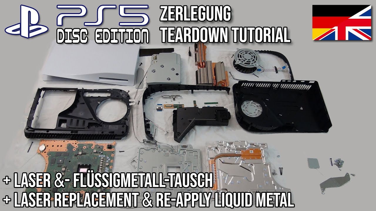 Playstation 5 (PS5) aufschrauben, Laser- & Flüssigmetall tauschen / Teardown Tutorial & Technikguide
