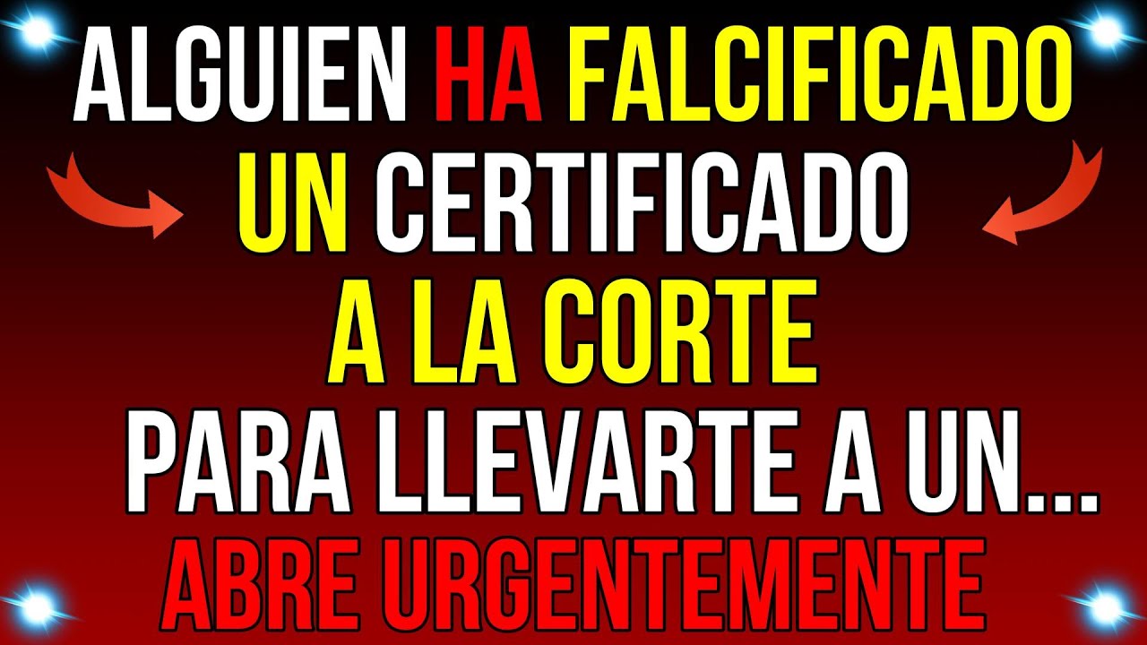 ALGUIEN ha FALSIFICADO un CERTIFICADO ante el TRIBUNAL Para...| mensaje de Dios Hoy | #godmessage