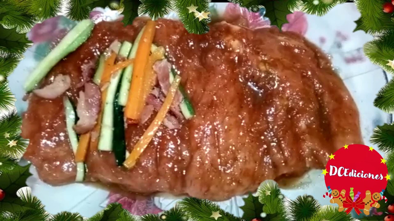28. LOMO DE CERDO RELLENO Y SALSA DE MOSTAZA