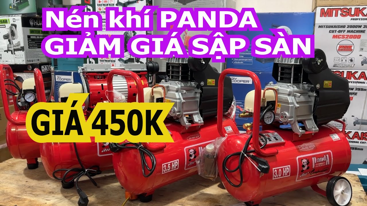 Nén khí PANDA thanh lý giá sập sàn banh nóc nhà luôn chỉ 450K/Máy Xây Dựng Minh Châu