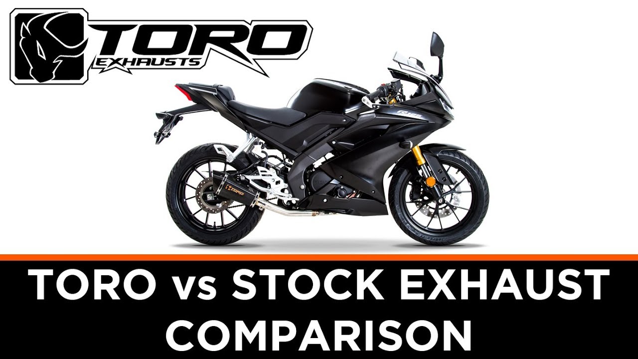 Toro Hex Cone vs Stock Exhaust Sound Comparison Yamaha YZF-R125 2019