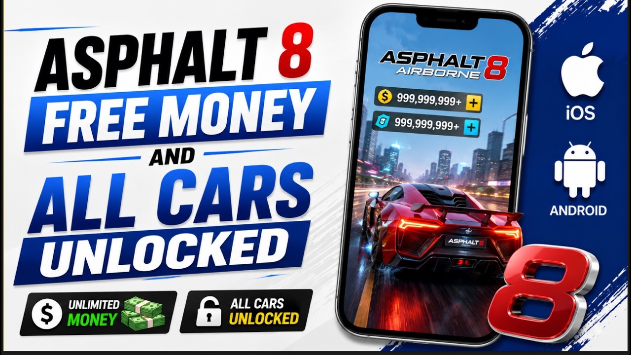 Asphalt 8 Hack/Mod ✅ How I Got Free Money and All Cars Unlocked (iOS, Android)