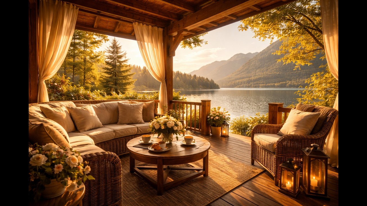 Warm Morning Jazz ☕ Cozy Coffee Porch Ambience with Smooth Piano Jazz Music for Working & Studying