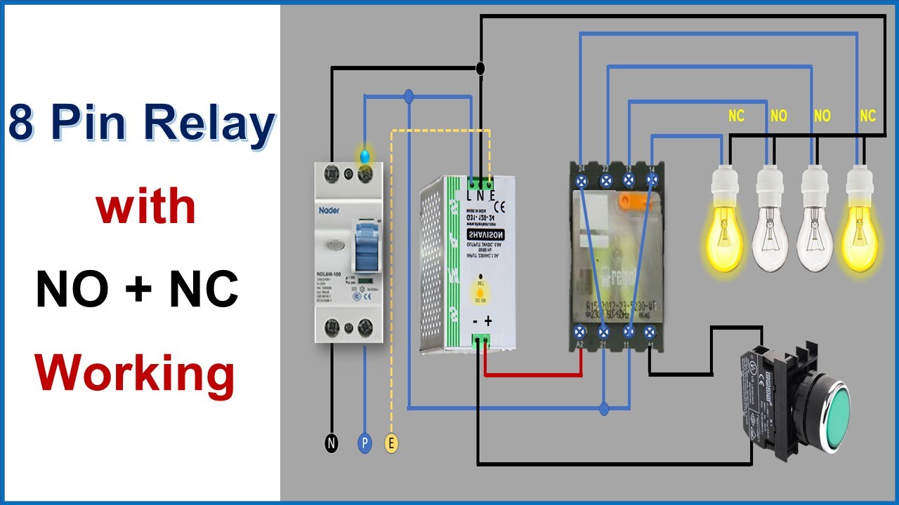 8 Pin Relay circuit / NO / NC Circuit working