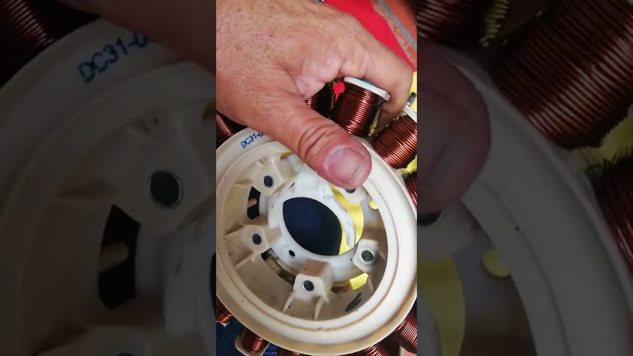 montaje  de motor y transmisión de lavadora samsung inverter con sensor hall