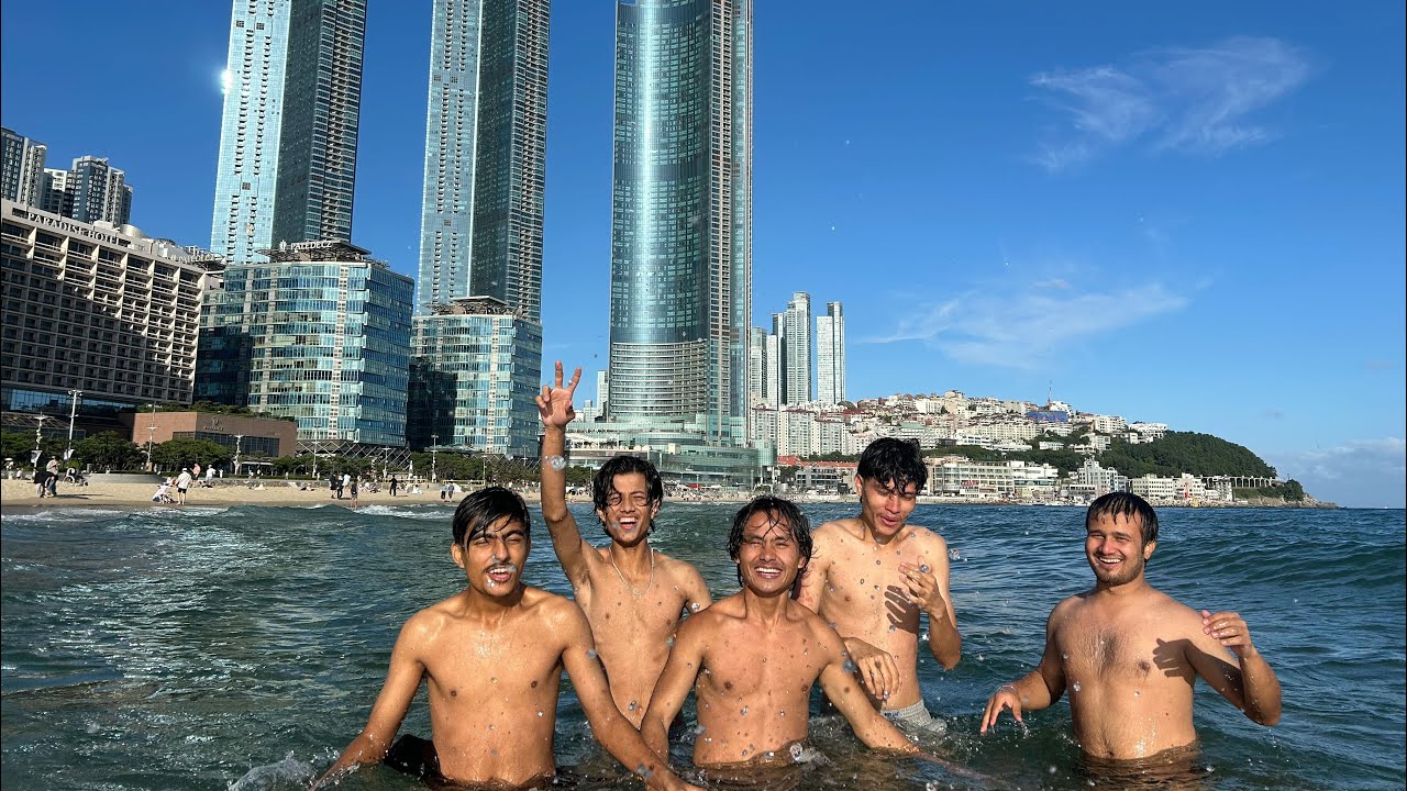 Part-1 Busan Trip🇰🇷 :First Time In Beach in my life🧡🙀//MAJJA AAYO//@armanvlogs1188 