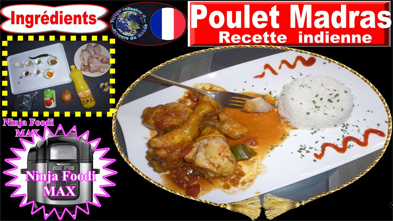 Recette NINJA FOODI MAX   Poulet Madras recette indienne