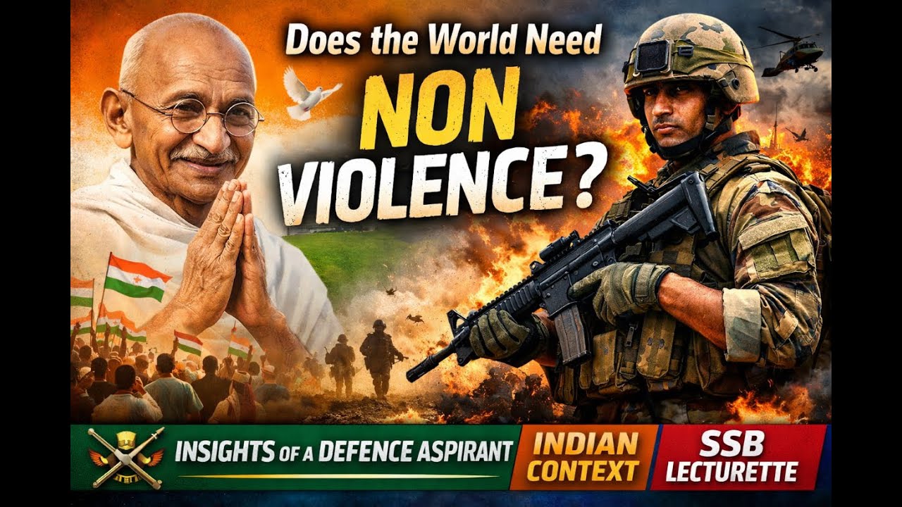 Do World Needs NON VI0LENCE??? || Insights by A Defence Aspirant || INDIAN CONTEXT || SSB Lecturette