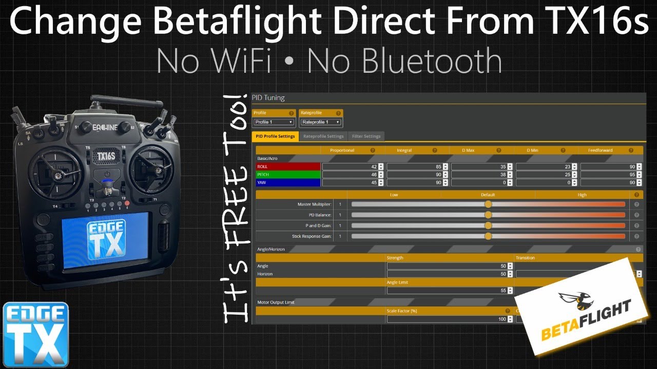 Betaflight LUA • How-To Change Betaflight Settings From Your Radio • No Bluetooth/Wifi Required