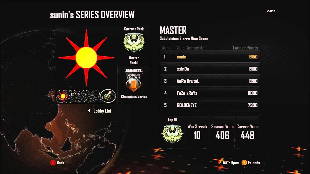 Masters RANK 1 Champions Division Black Ops 2