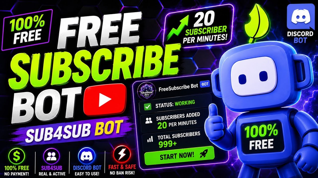 💯 FREE YouTube Subscribers Using a Discord Bot! (Works in 2026)