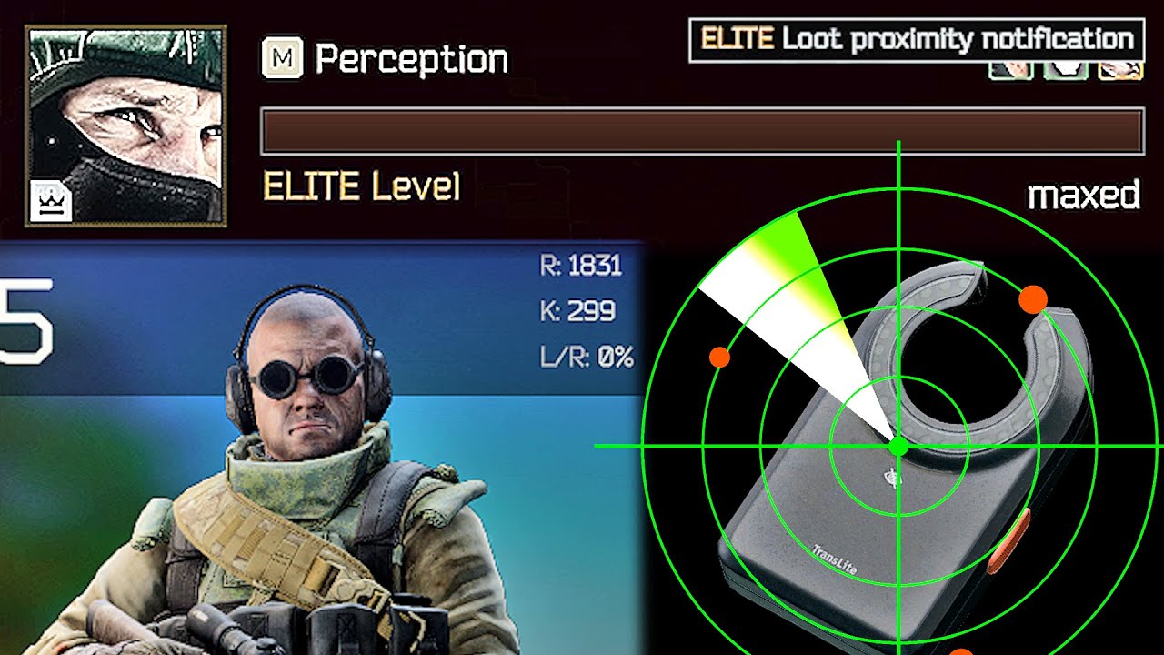 Item Radar = Elite Perception Skill SCAV (Perception Skill Guide Tip) - ESCAPE FROM TARKOV 0.13