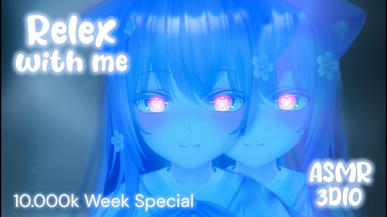 【3DIO ASMR】♥ Meowgical trigger words: Reverb and Hypnotic Visuals ♥