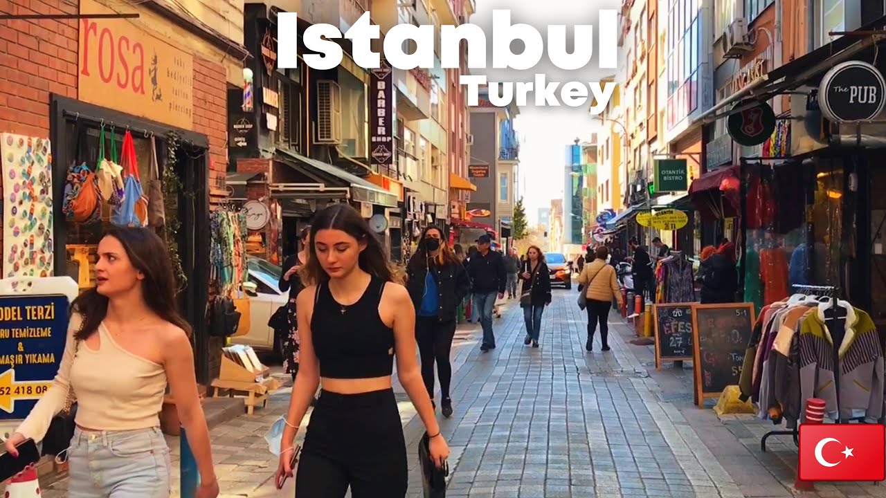 Istanbul 2022 Kadikoy Walking Tour 6 April | HD