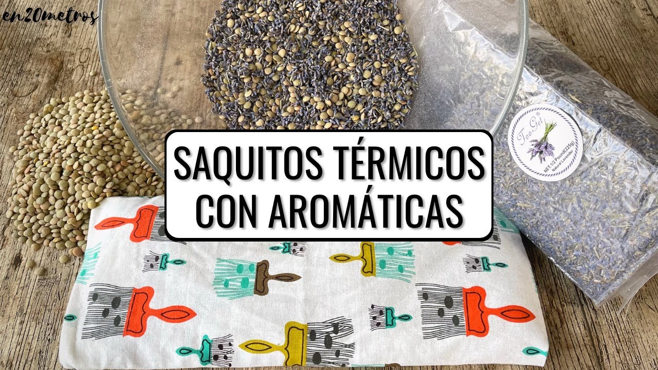 SAQUITOS TÉRMICOS DE SEMILLAS CON FLORES DE LAVANDA (hecho a mano y CASI GRATIS) || en20metros