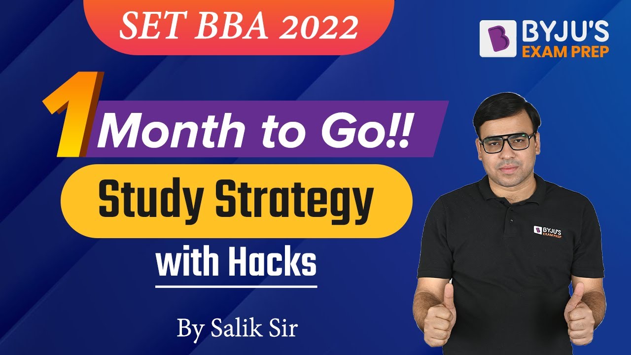 SET BBA 2022 Preparation | 30 Days Study Plan | How to Crack SET BBA 2022 | BYJU'S Exam Prep