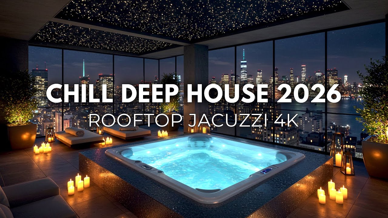 Deep House Chill Background Music • Rooftop Jacuzzi Night • Luxury Chill Mix 4K