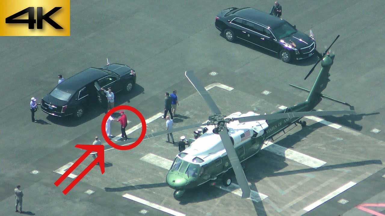 マリーンワン六本木に着陸！ ゴルフを終えたトランプ大統領ビーストへ　President Trump   Marine One to The Beast