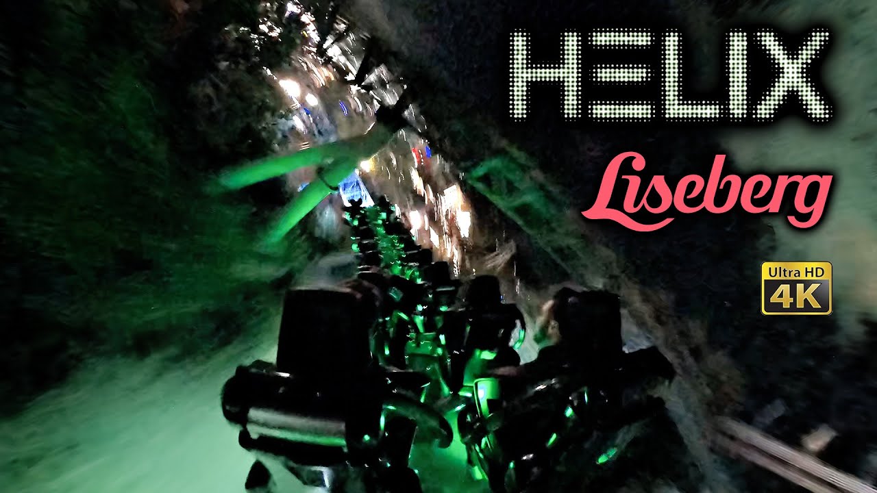 Helix Roller Coaster at Night On Ride Back Seat 4K POV Liseberg 2023 08 10