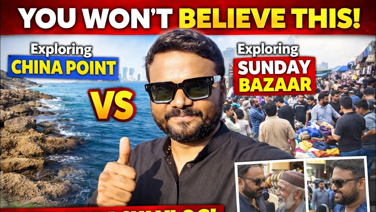 )I Explored China Point & Sunday Bazar Karachi 😱 | Public Interviews | Full Vlog