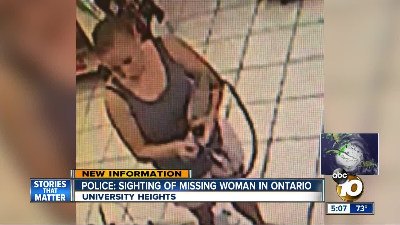 Missing woman seen in Ontario