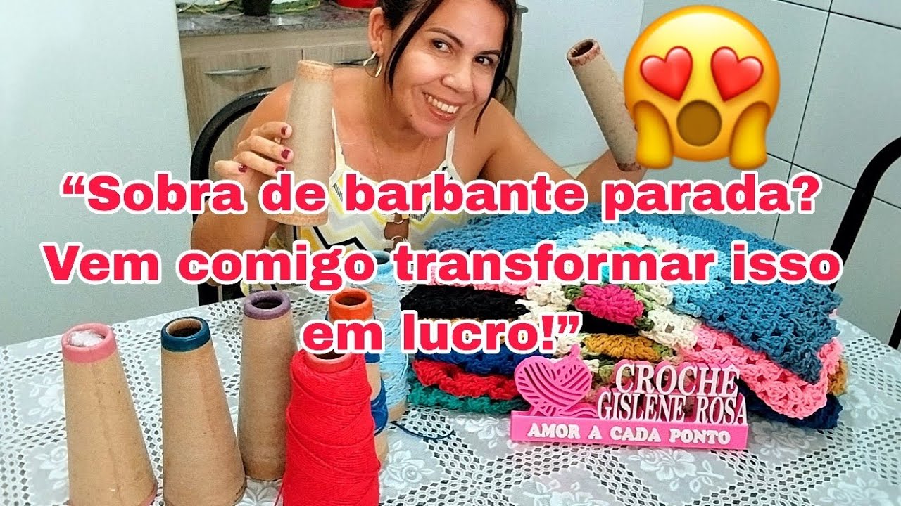 “Tapete de 20 reais — de pirar a cabeça de tão lindo!”#tapetedecroche#croche #lucrandocomassobras 