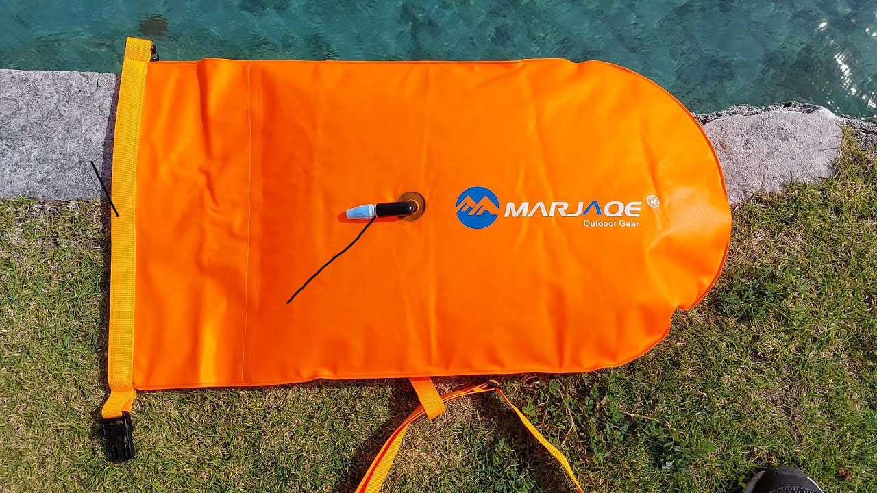Marjaqe- Floating Waterproof Dry Bag Review: Swim Buoy for Open Water Swims, Snorkeling, & Boating