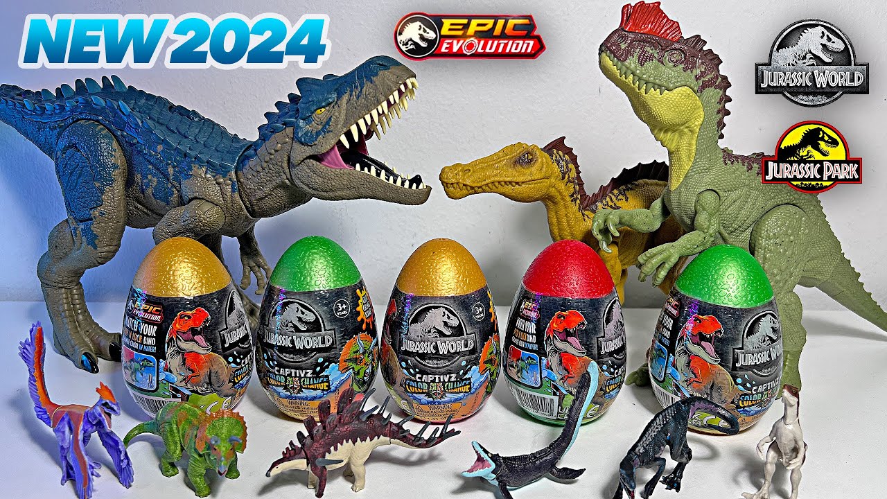 NEW COLOUR-CHANGING JURASSIC WORLD DINOSAURS Toys! Allosaurus, Yangchuanosaurus, Suchomimus