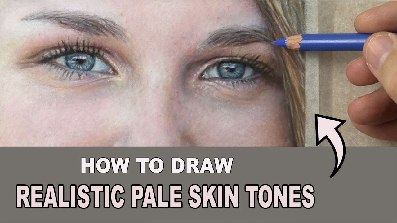 Free Tutorial: How to draw SMILING EYES & PALE SKIN TONES  | Portrait Study... Narrated Tutorial.