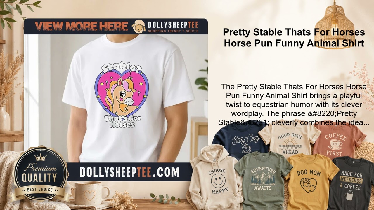 Pretty Stable Thats For Horses Horse Pun Funny Animal Shirt