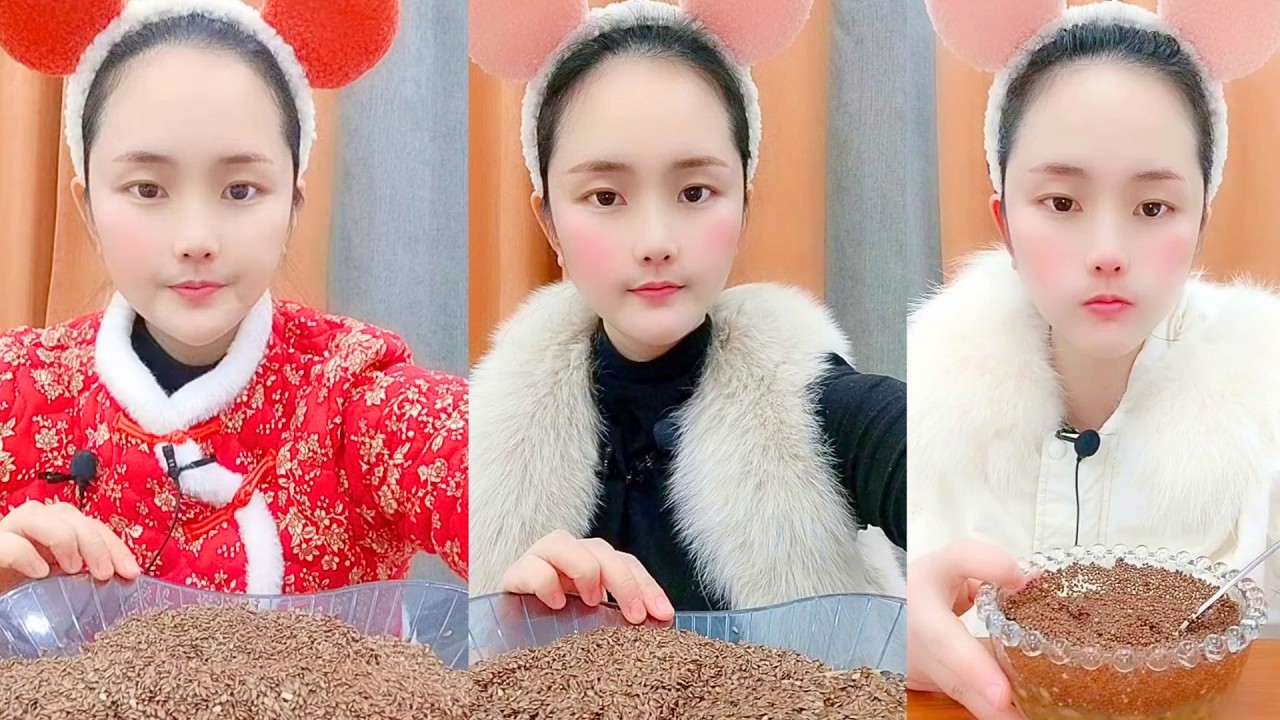Chinese Passion Fruit Grain Mix ASMR Eating Show #111