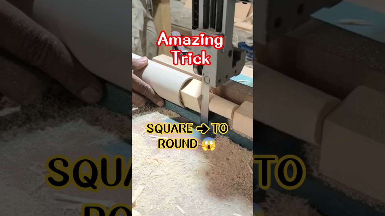Carpenter’s Secret Round Cutting Method! #woodworking #diy #trend #trick #shorts