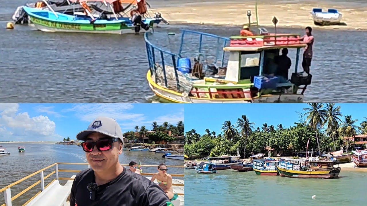 PRAIA DE MUNDAÚ PASSEIO DE BARCO CATAMARAM UMA NATUREZA INCRÍVEL VEJA CEARÁ,