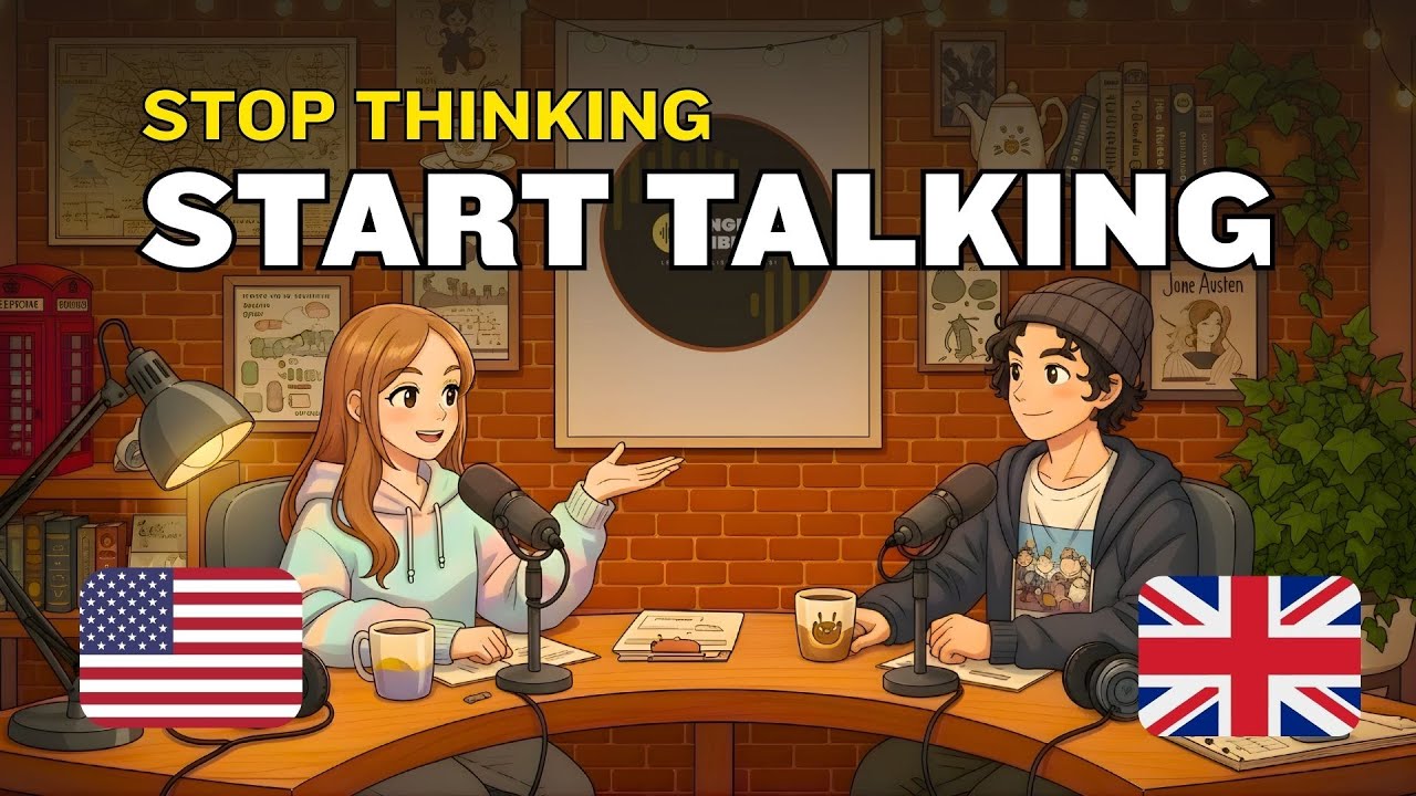 How to STOP THINKING, START TALKING in English | Real English Conversation Practice