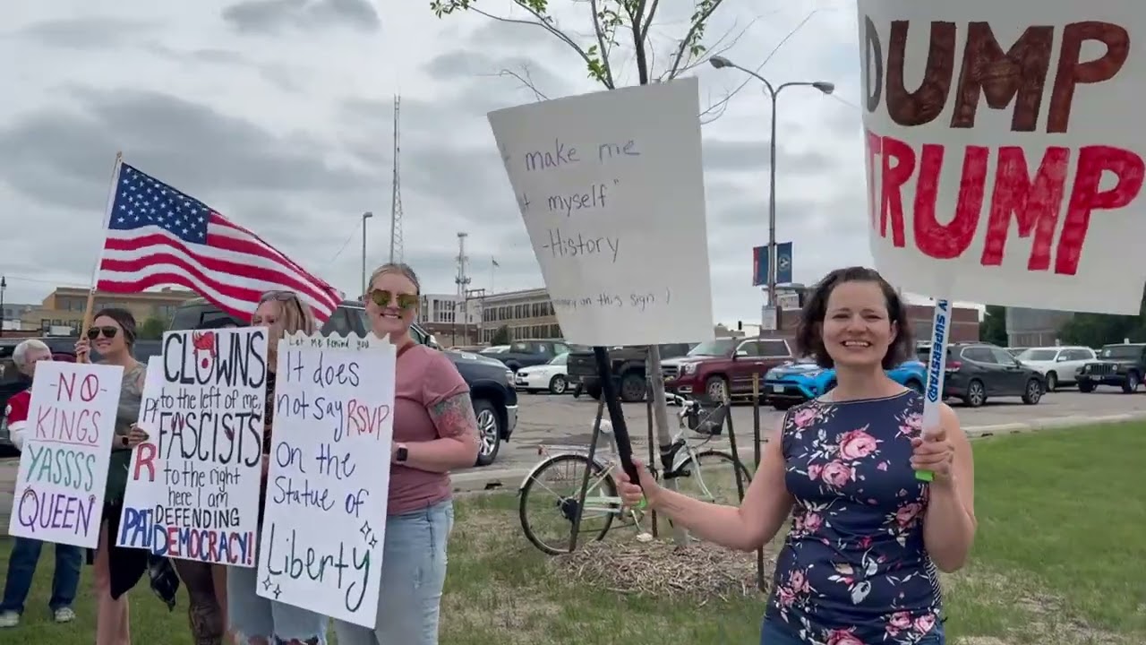 'No Kings' protest in Fargo, North Dakota, June 14, 2025