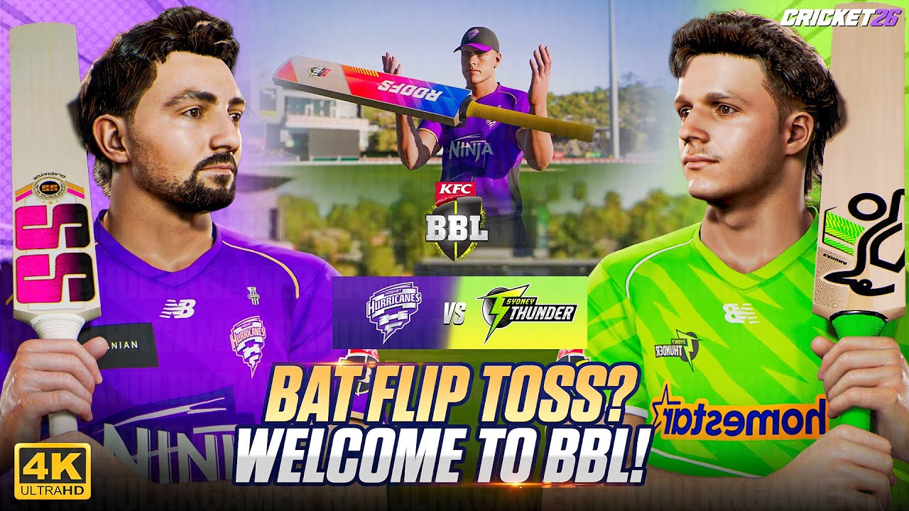 Bat Flip Toss?! 😱 Welcome to BBL! Hobart Hurricanes vs Sydney Thunder | Cricket 26