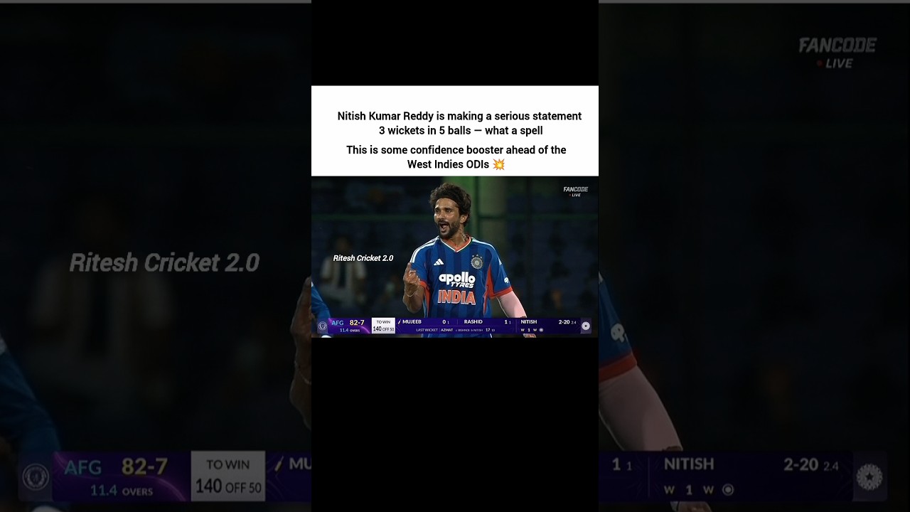 Nitish Kumar Reddy is making a serious statement  3 wickets in 5 balls &mdash; what a spell 🔥
