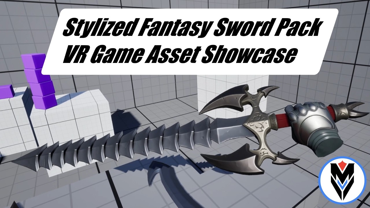 Stylized Fantasy Sword Pack – VR Game Asset Showcase
