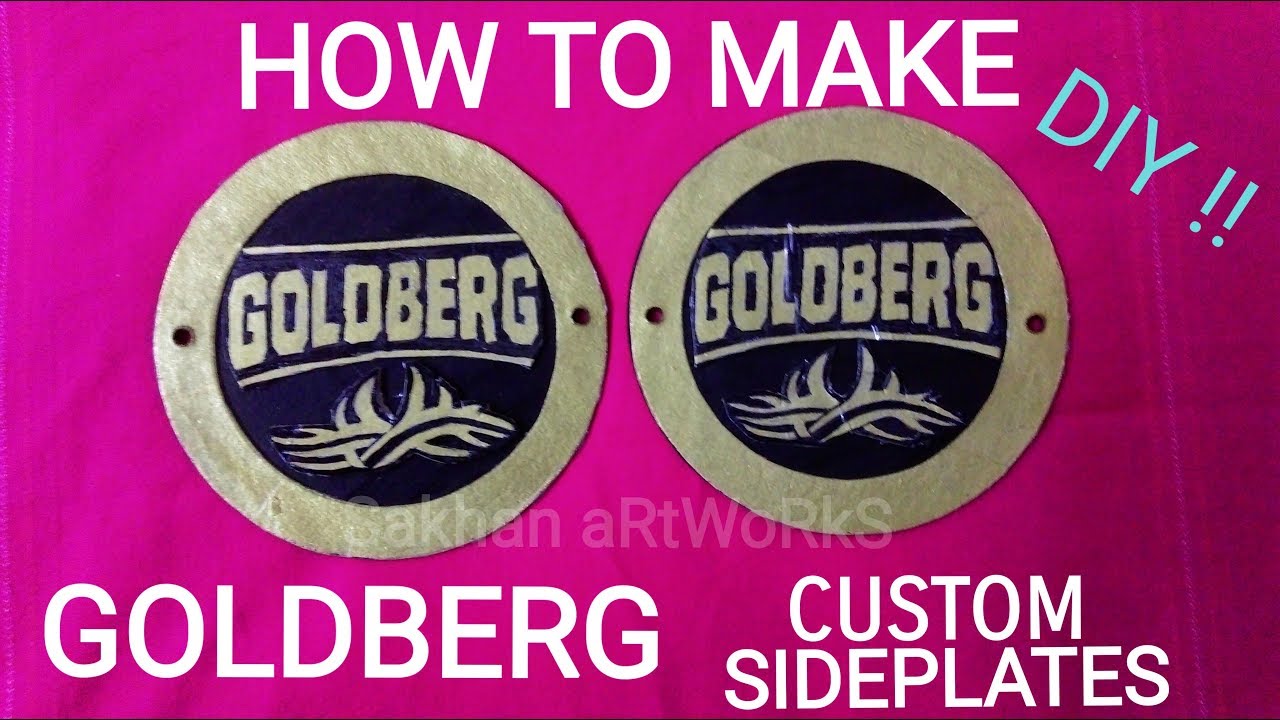 DIY ! How To Make Goldberg Custom Sideplates At Home | WWE Superstar Custom Sideplates  Tutorial